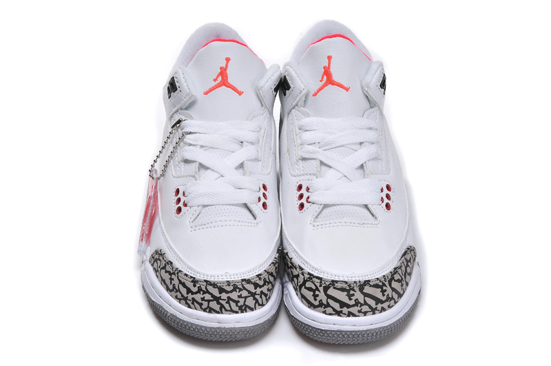 Air Jordan 3 Kid\'S Shoes White/Red/Black Online